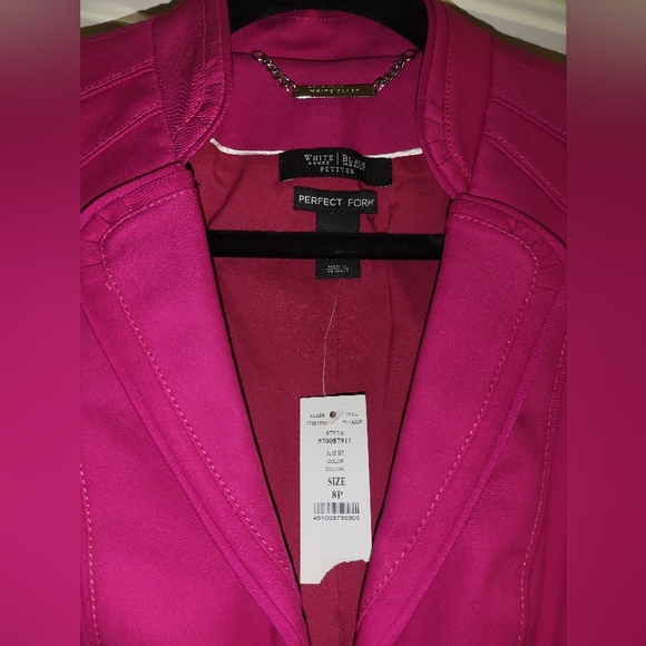 New Nwt White House Black Market Petites Pink Blazer Size 8 Petite Small/Medium - Picture 11 of 15